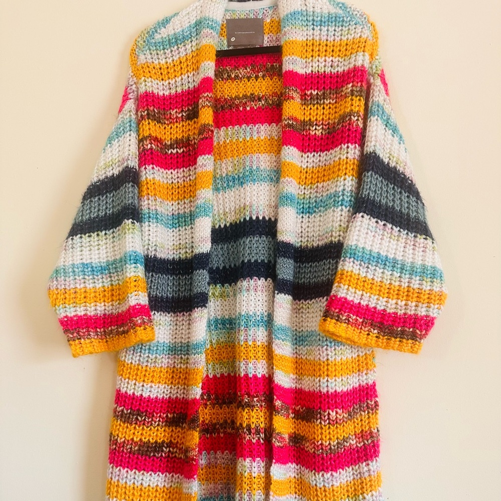 Anthropologie Rainbow Duster Cardigan One Size - Picture 8 of 12